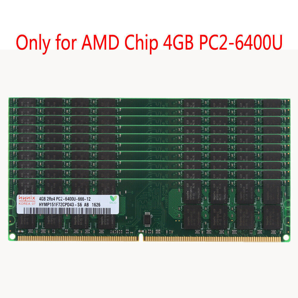 For AMD Hynix 10pcs 4GB 2RX4 PC2-6400U DDR2 800Mhz Memory DIMM Desktop RAM ，