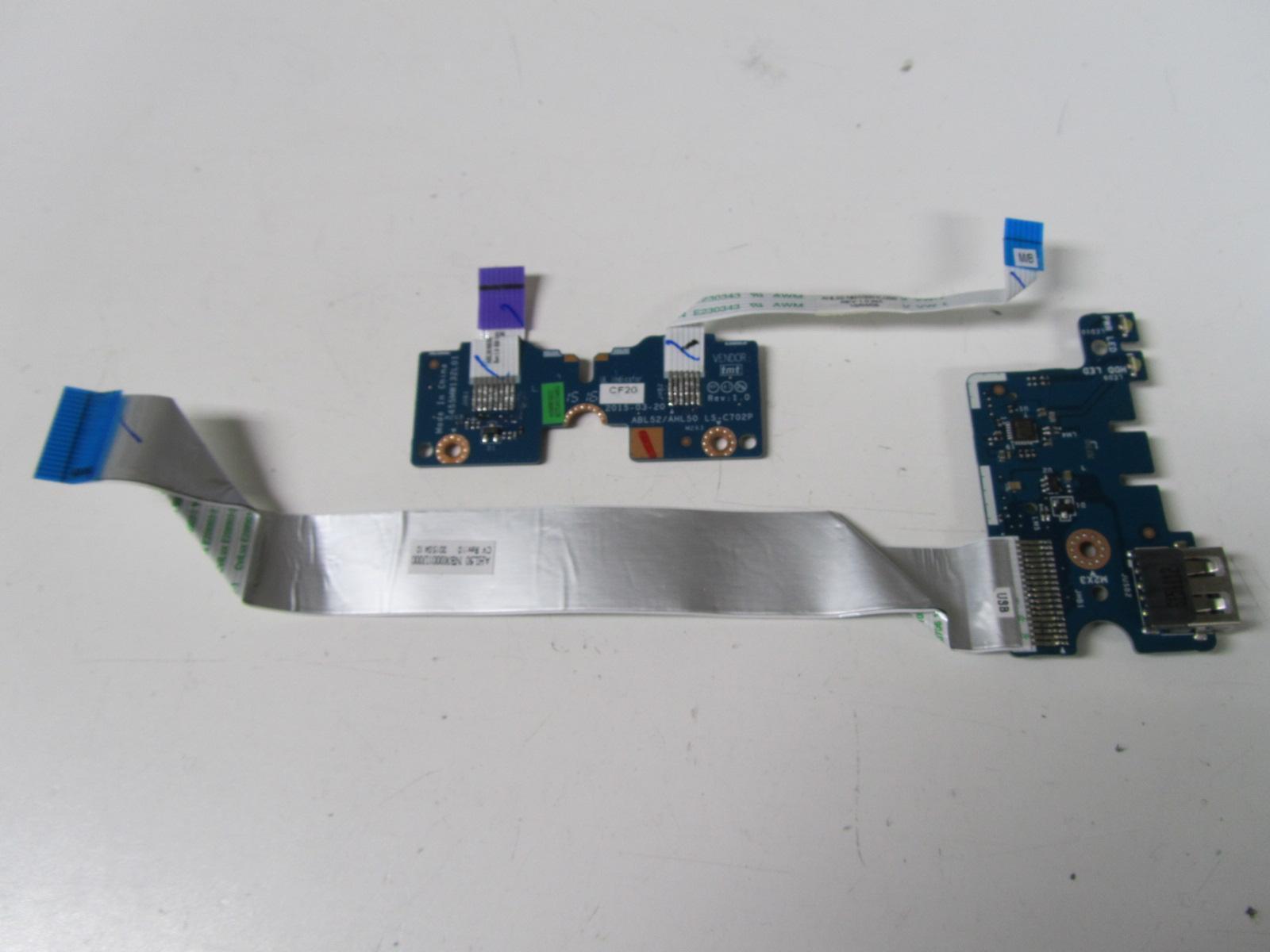 HP 15-AC141DX Touchpad & USB Port Board Set - LS-C705P LS-C702P - Tested