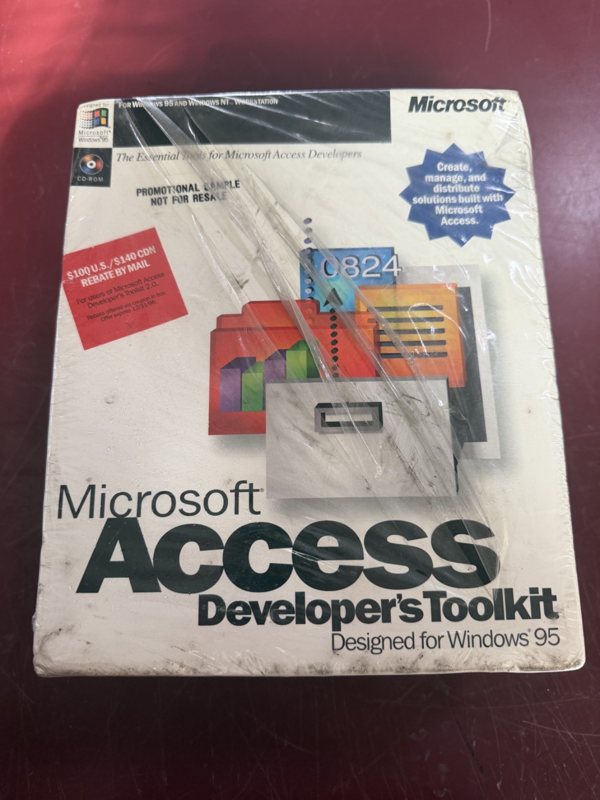 NEW Authentic Microsoft Access Windows 95 Version 7.0 DBMS Developer Toolkit NFR