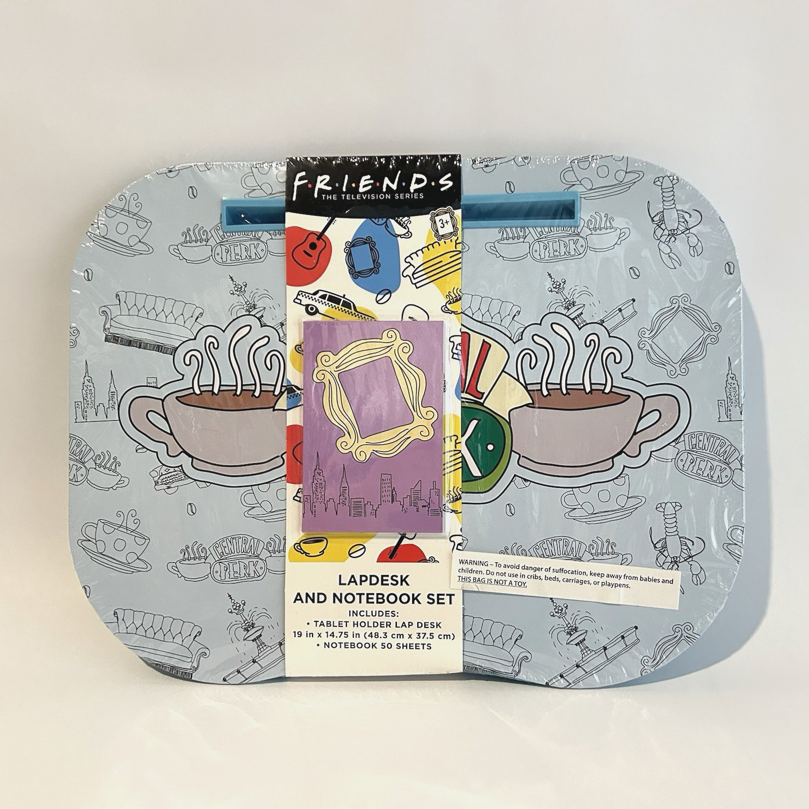 Friends Lapdesk & Notebook Set Padded Cushion Coffee TV Show Series Tablet Hold