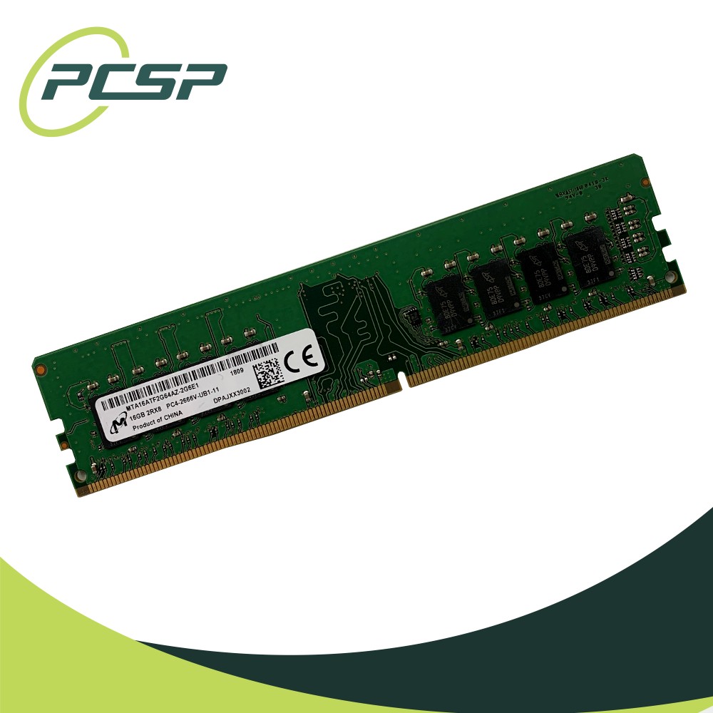 Micron 16GB PC4-2666V-U 2RX8 DDR4 Unbuffered UDIMM Memory MTA16ATF2G64AZ-2G6E1