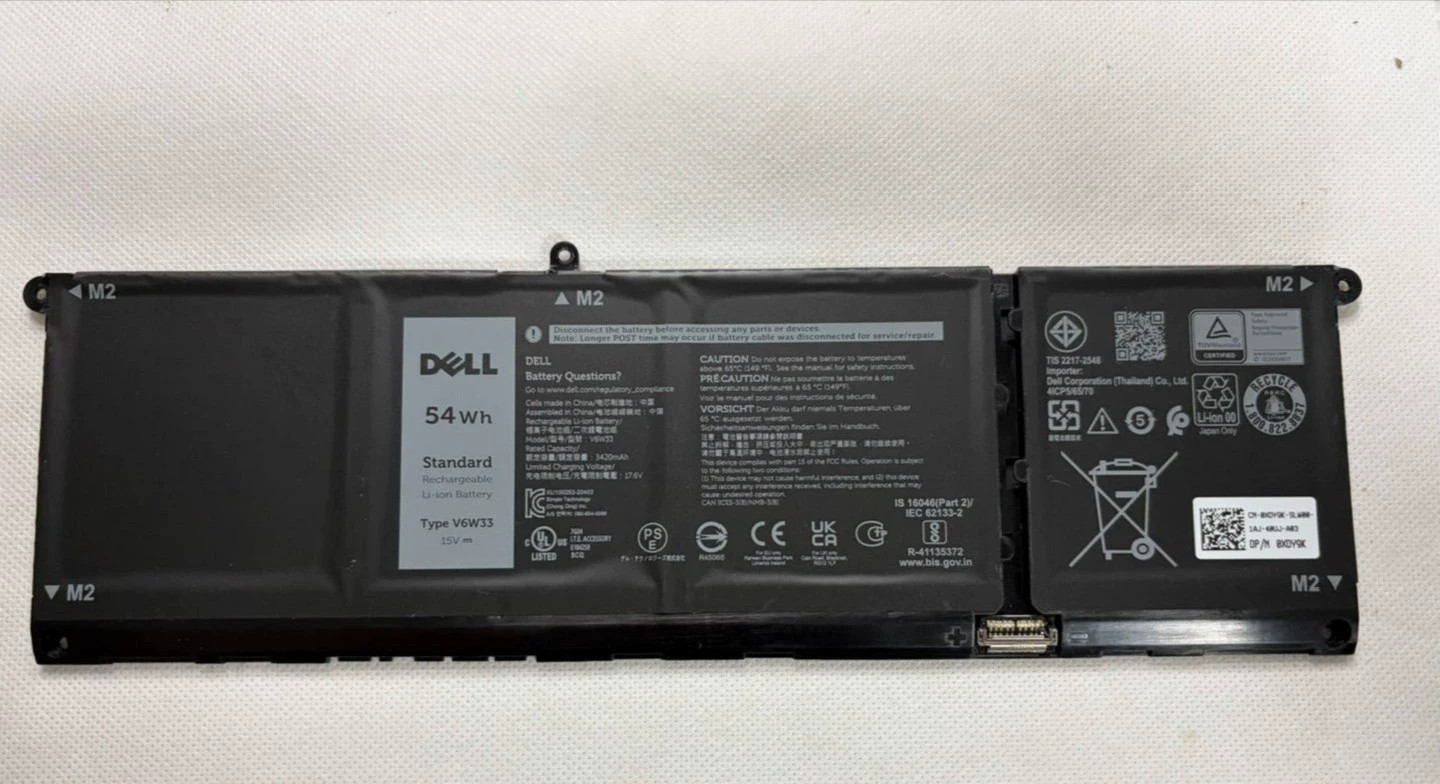 OEM Genuine 54W V6W33 Battery For Dell Inspiron 14 5410 7415 7420 7430 2-in-1
