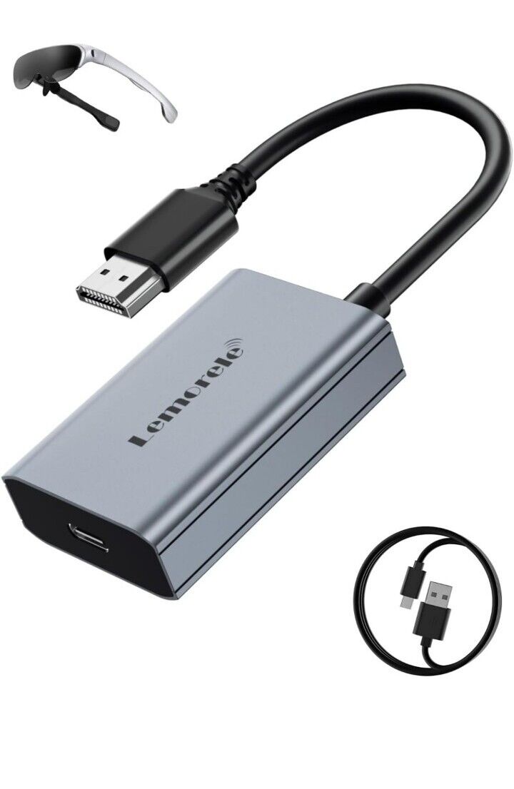 HDMI to USB Type C Adapter 4K@60HZ w/Cable Design, Plug and Play, for RayNeo,...