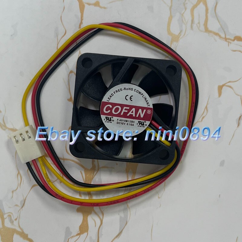 COFAN F-4010M12BII 12V 0.16A 4cm 4010 3-wire cooling fan