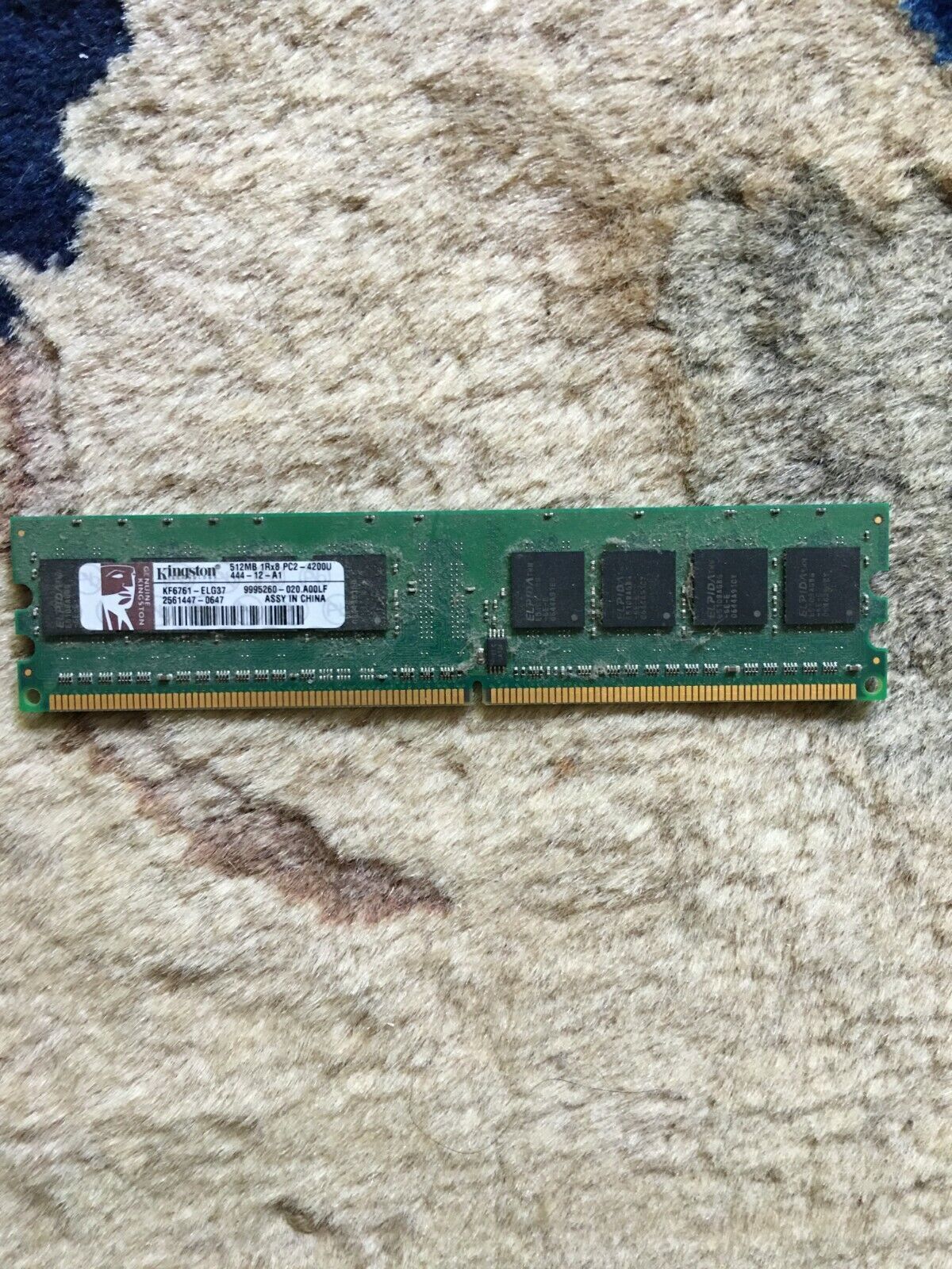 KINGSTON 512MB PC2 4200U-444-12-A1 SDRAM (KF6761-ELG37) DESKTOP RAM Memory