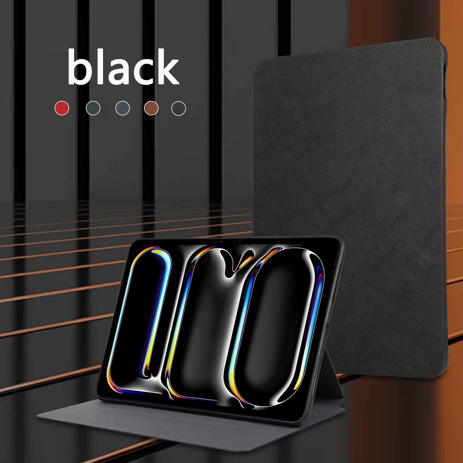 For iPad A16 11th Air Pro 11 Air 13 M3 M4 M5 Slim Flip Leather Stand Case Cover
