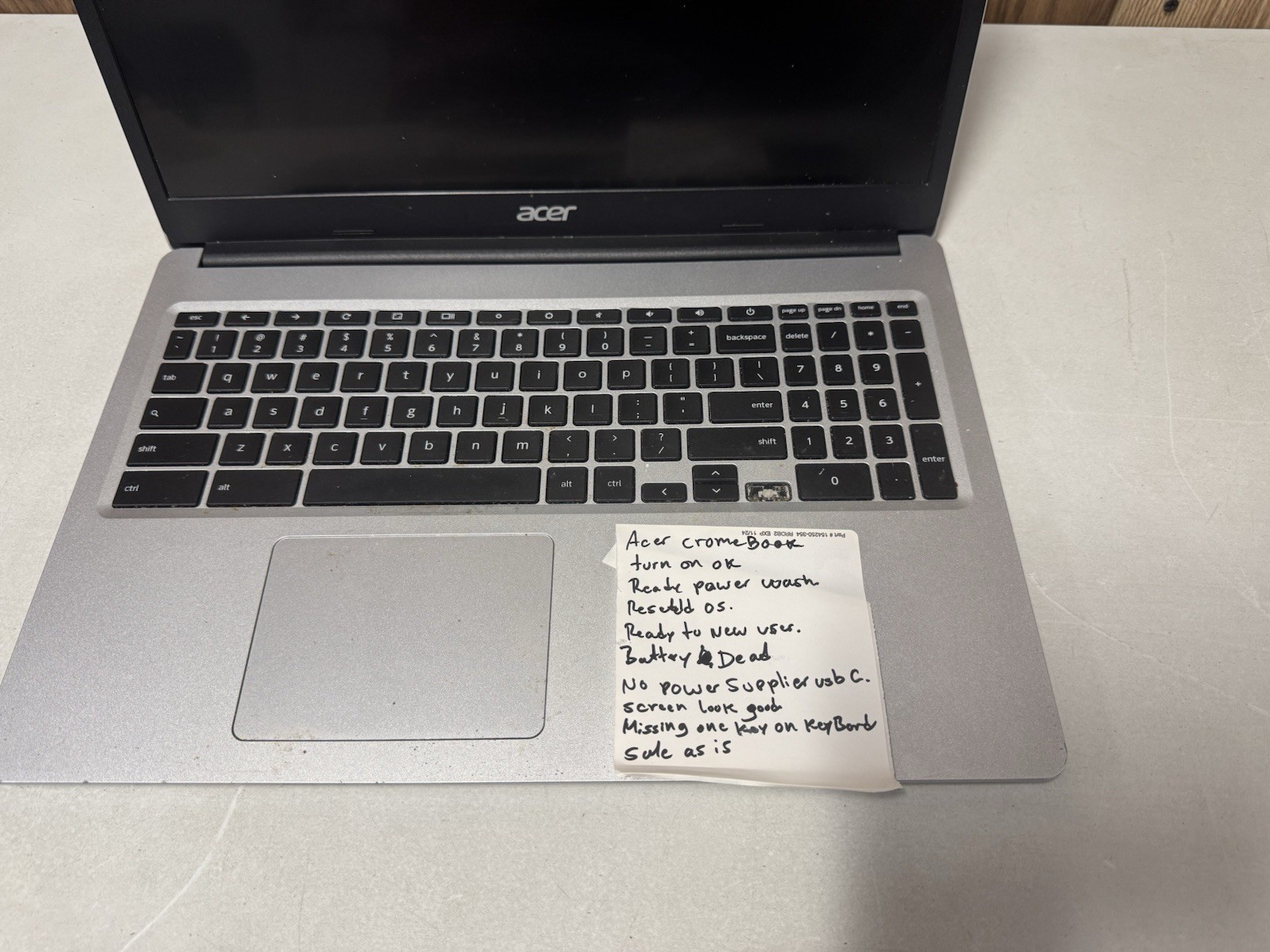 *****ACER Chromebook 15 CB3-532 (Turns On But Selling As Is)****