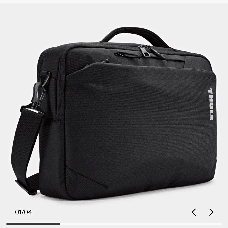 Thule Subterra 15.6in Laptop Briefcase Bag Padded Black, Used Good Condition
