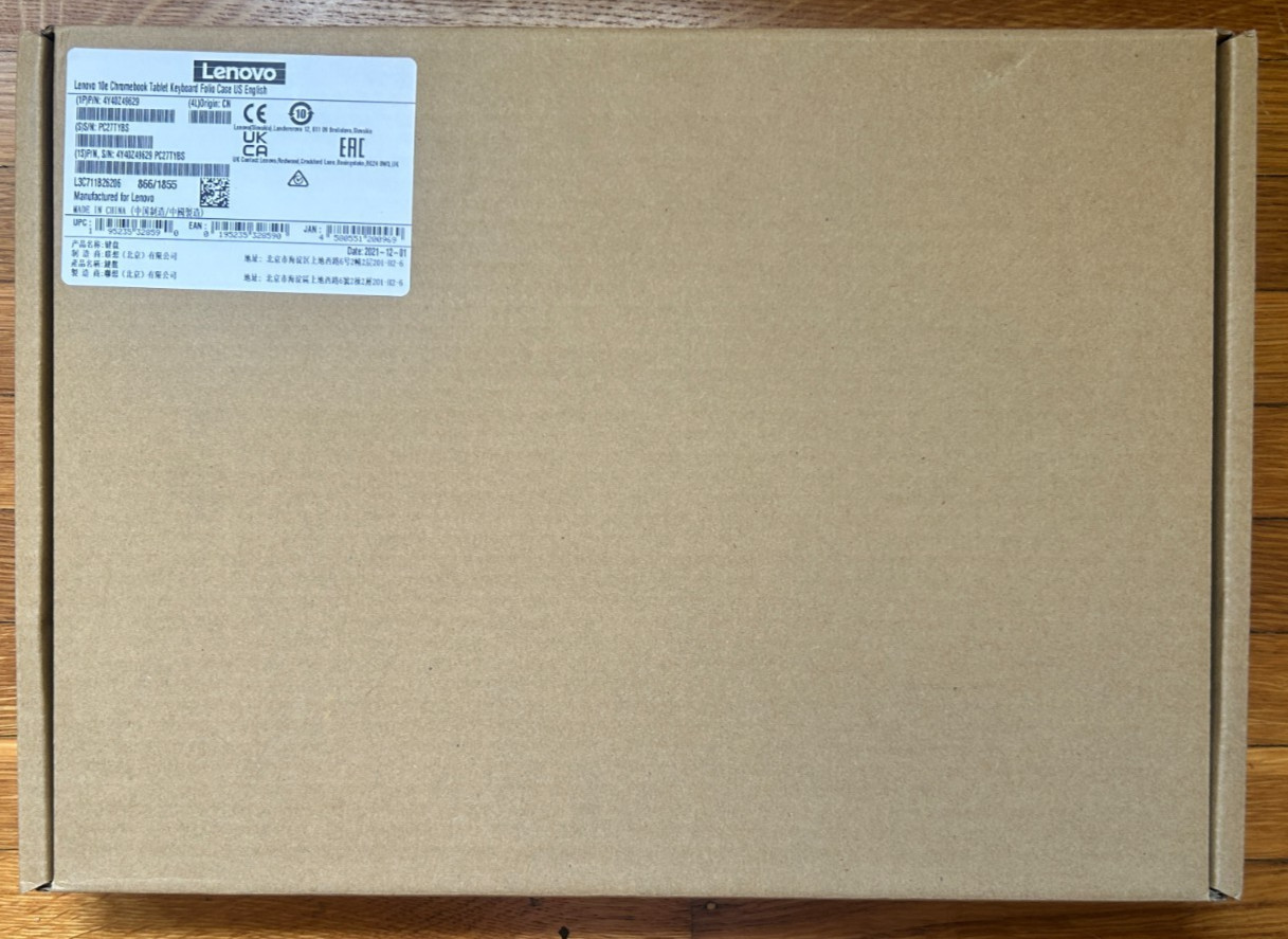 Lenovo 10e Chromebook Tablet Keyboard Folio Case - SEALED