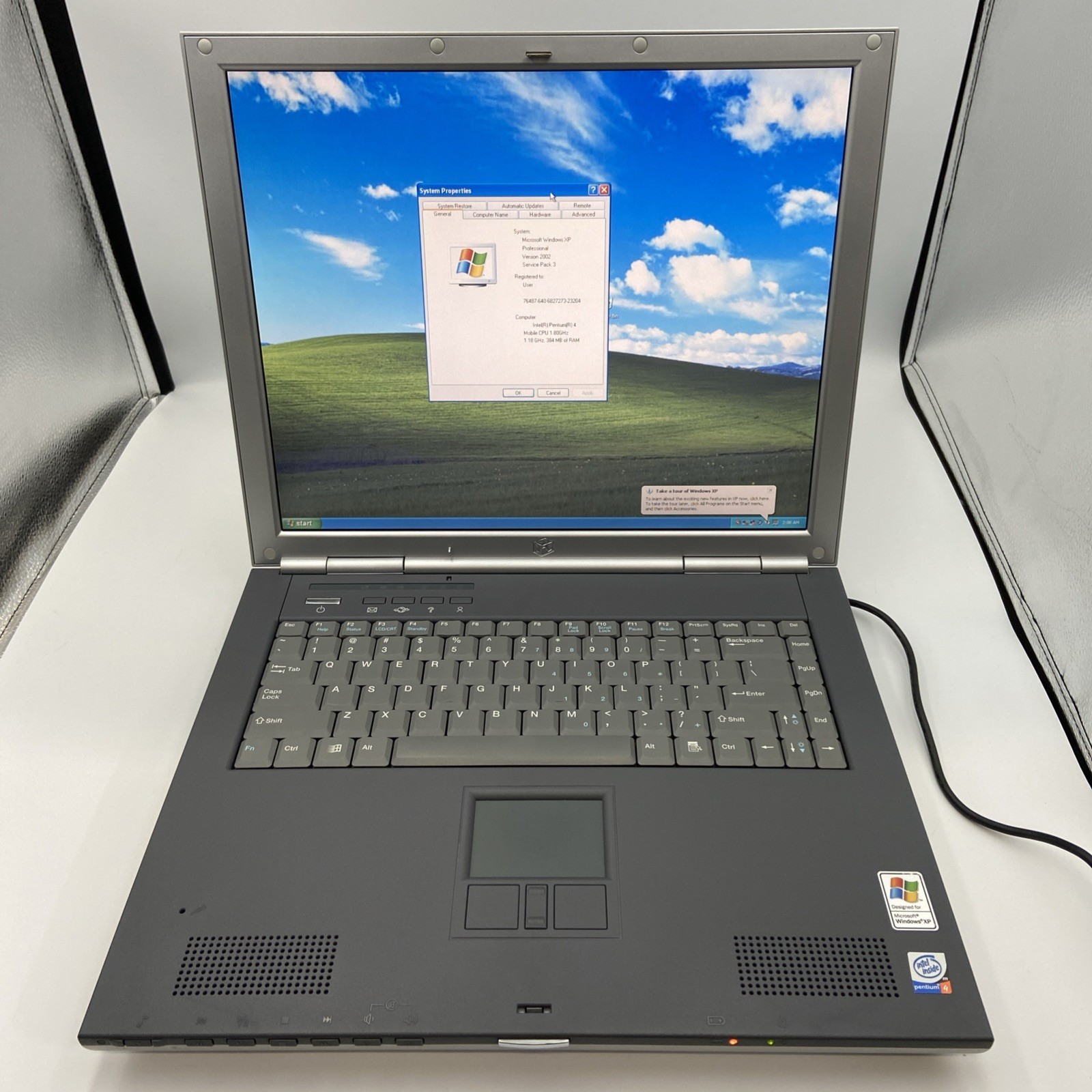 Gateway 600YG2 Laptop Intel Pentium 4 @ 1.8GHz 384MB RAM 40GB HDD WinXP Pro
