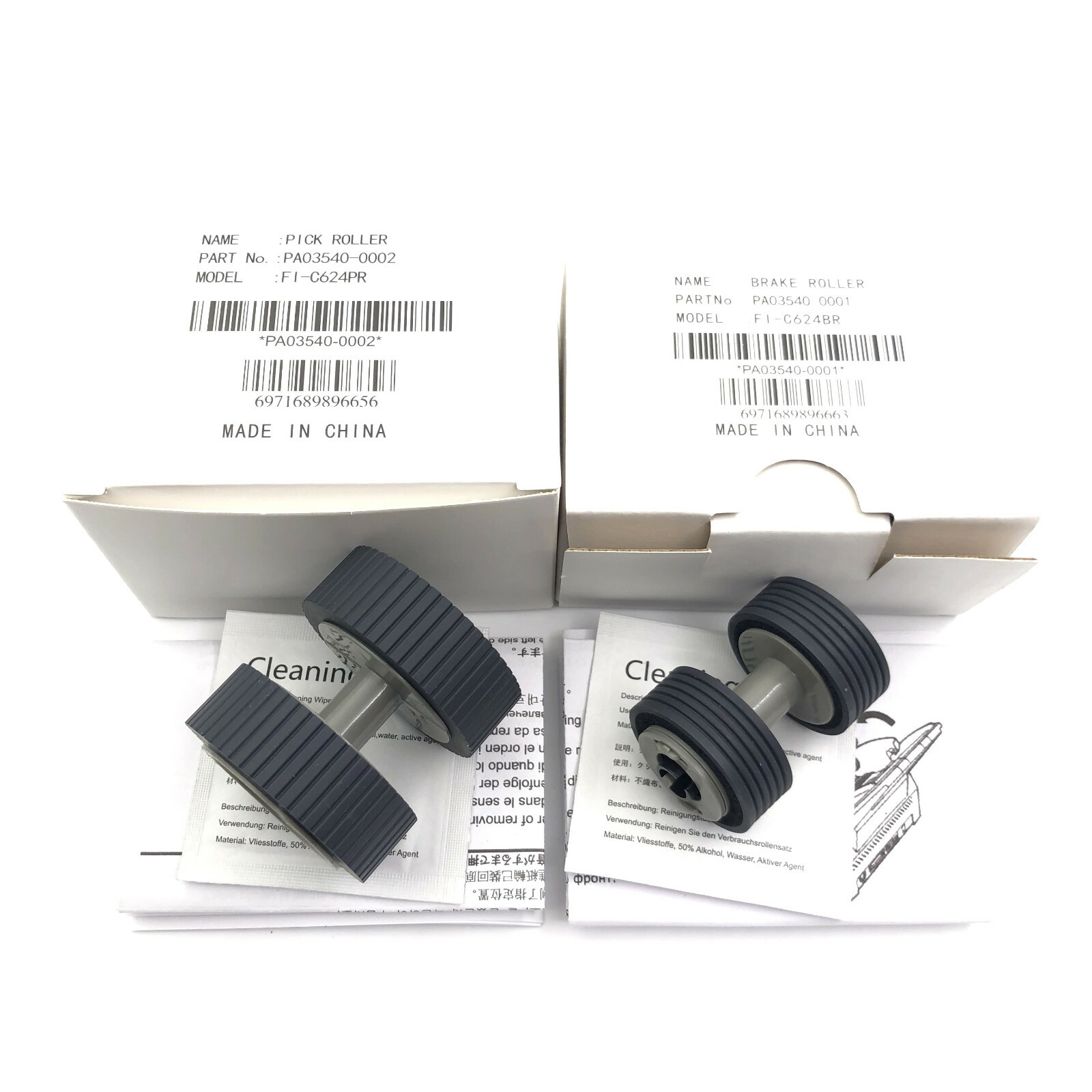 5SET Paper Pick Pickup Brake Roller for Fujitsu fi-6130 fi-6140 fi-6230 fi-6240