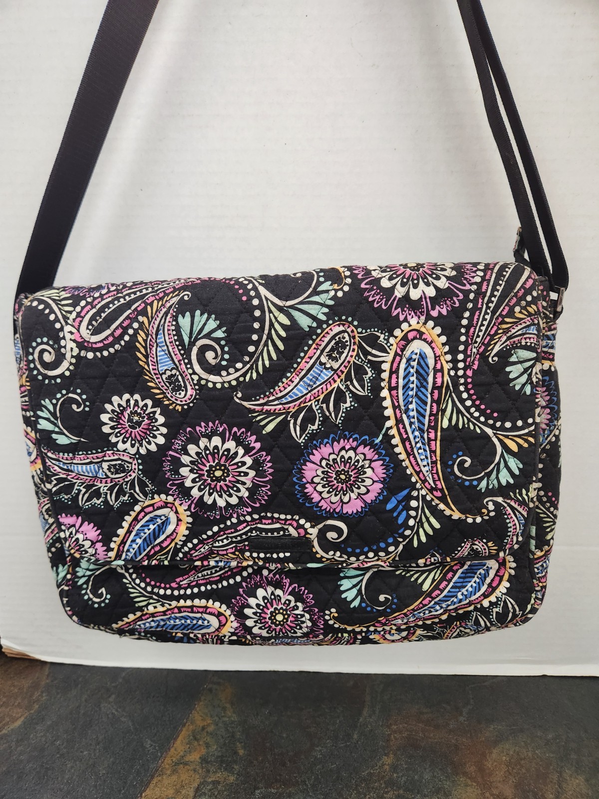 Vera Bradley Messenger Laptop Bag Bandana Swirl Pattern