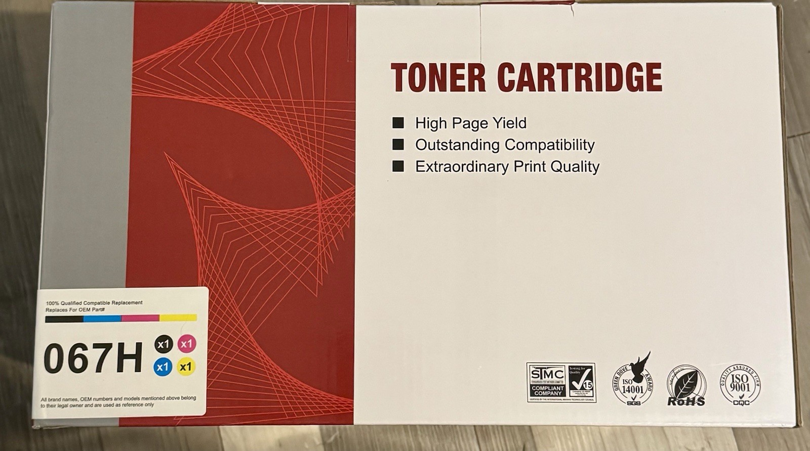 Compatible 067H Toner Cartridge (Black, Cyan, Magenta, Yellow) for Canon Printer