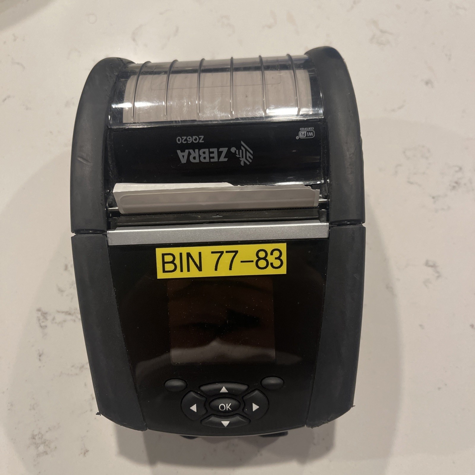 Zebra ZQ620 Mobile Label Printer: ZQ62-AUW1001-W1Z - with Battery Only..