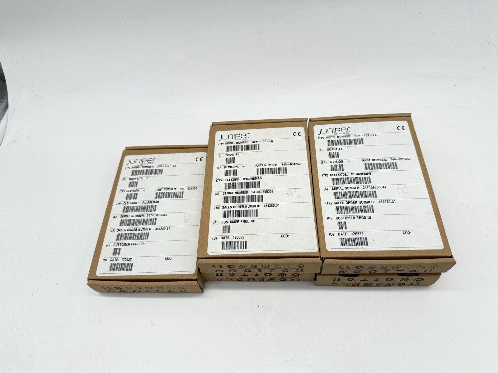 Lot of 5 New OEM Juniper EX-SFP-1GE-LX SFP Transceivers 1000Base-LX 740-031850