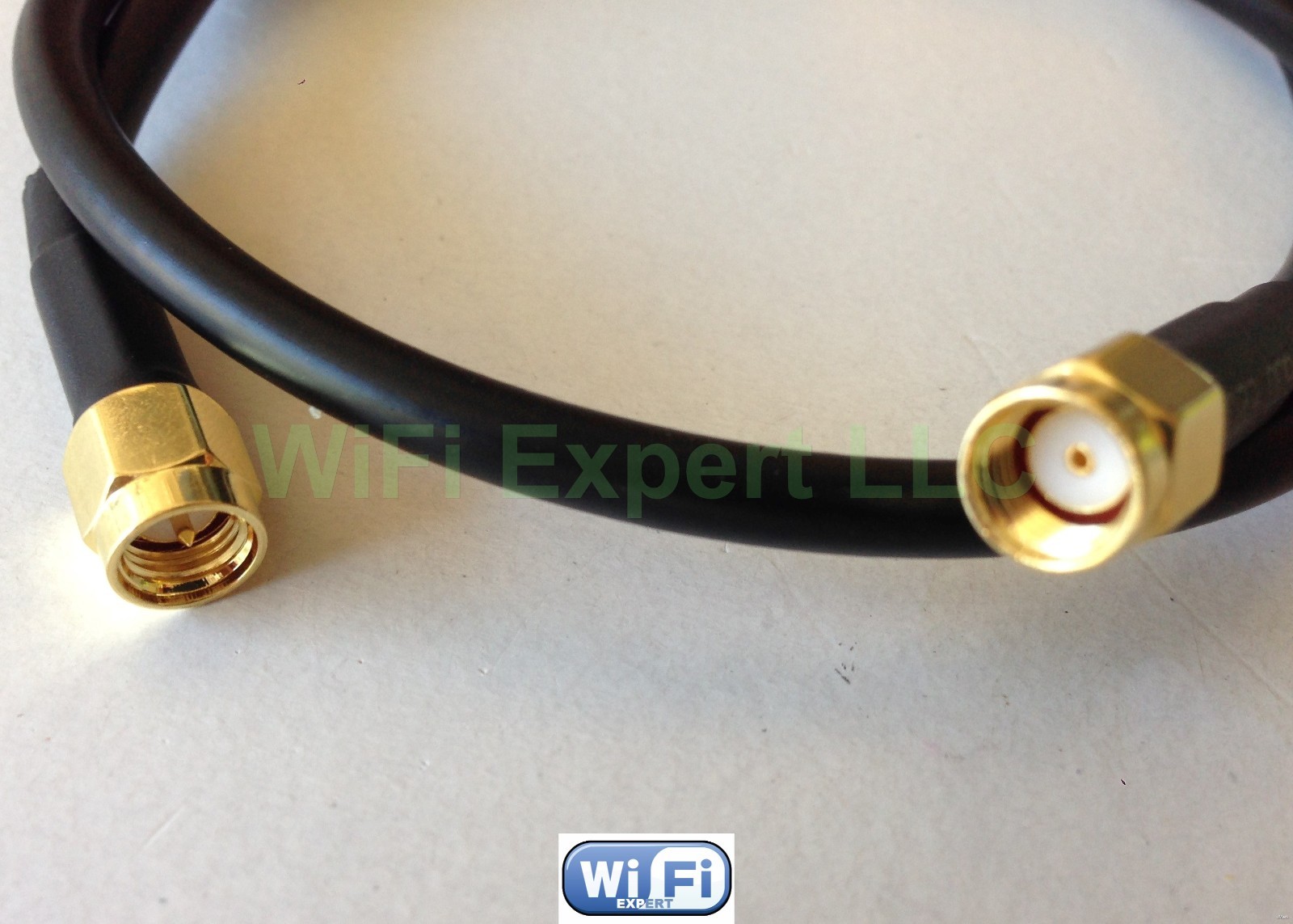 TIMES Microwave® LMR195 1-30' RF Pigtail Cable SMA MALE to RP-SMA MADE IN USA