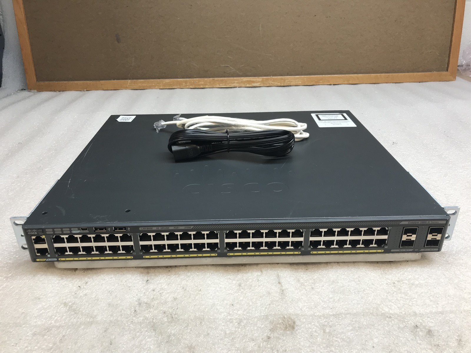 Cisco WS-C2960X-48LPS-L V02 48-Port Gigabit PoE+ 370W 4x SFP LAN Base