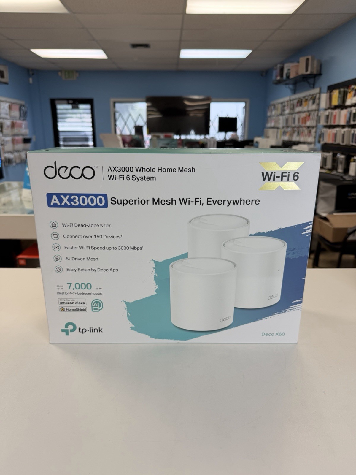 TP-Link Deco X60 AX3000 Mesh Wi-Fi 6 System White 3-Pack Whole Home Mesh