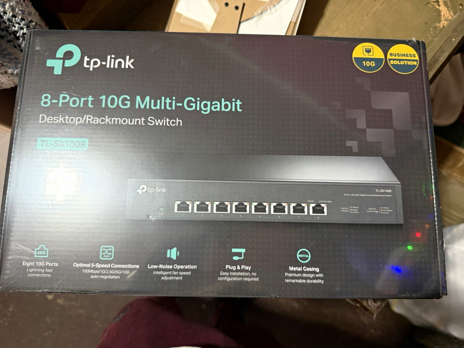 TP-LINK TL-SX1008 8-Port 10GbE Unmanaged Layer 2 RJ-45 Desktop Switch