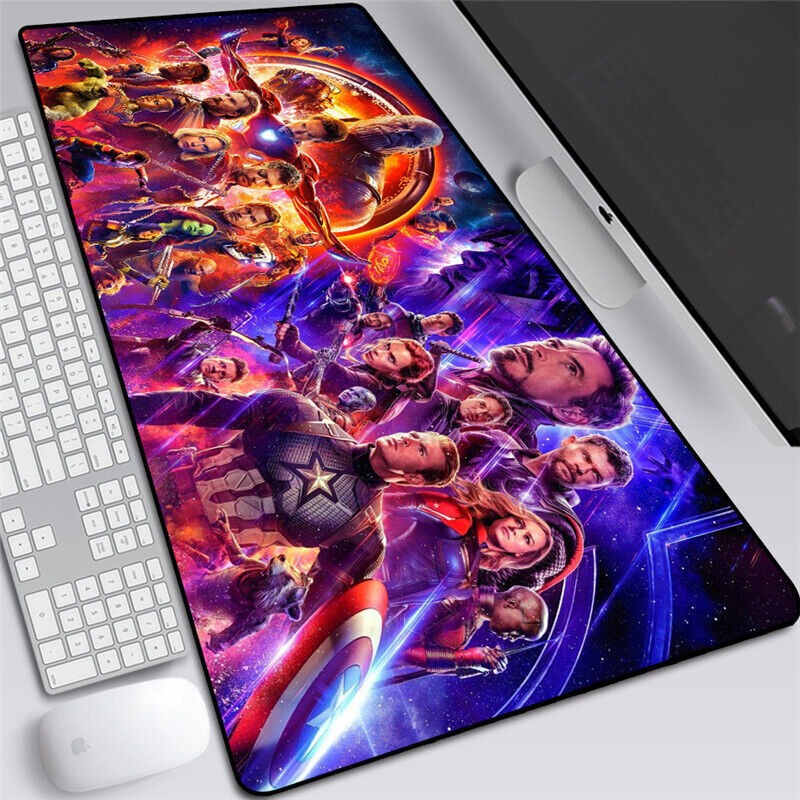 3D Printing Avengers Big Mouse Pad Office Desk Mat Laptop Pad Non-Slip Gift HOT