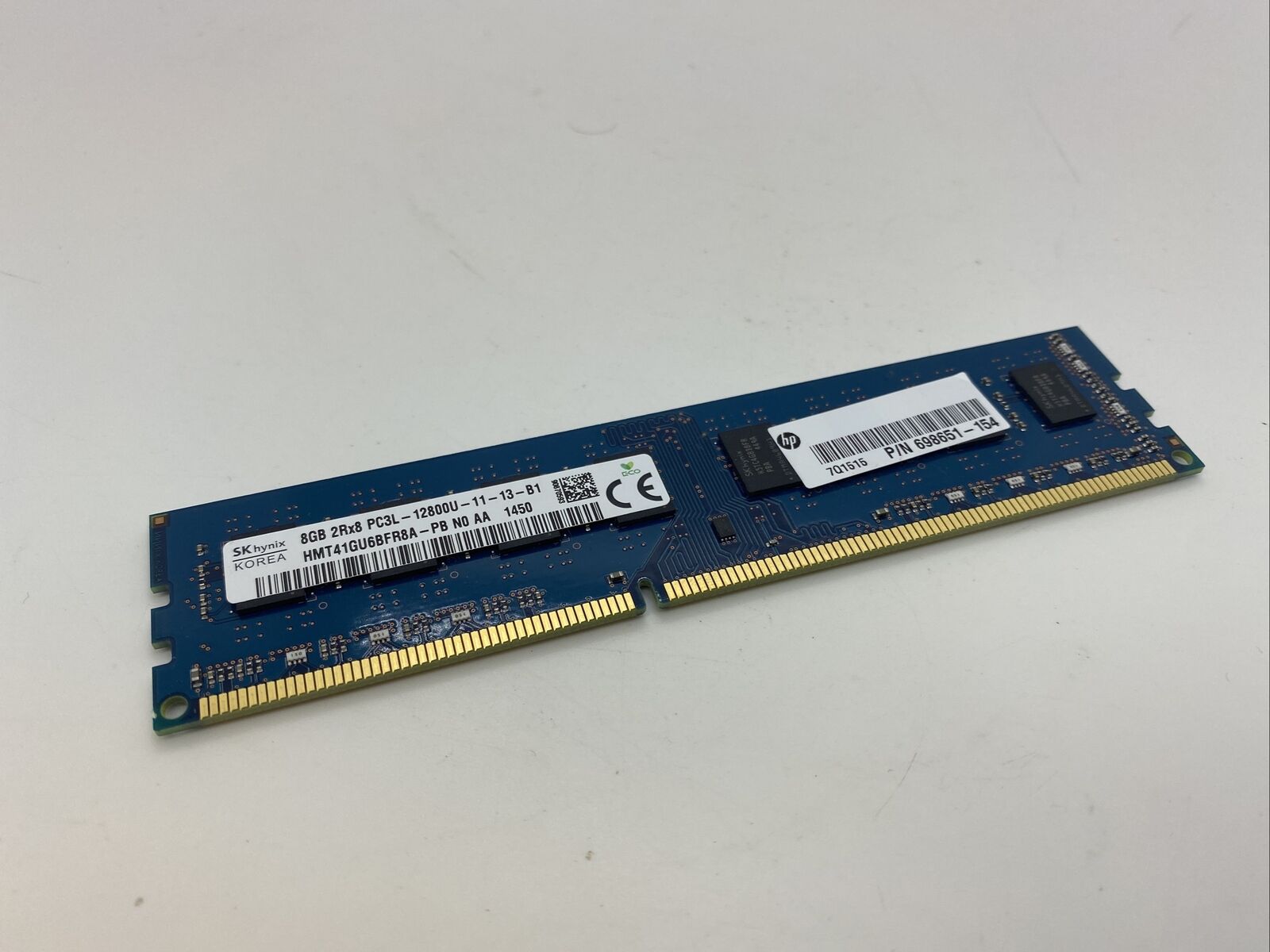 Hynix 8GB 2Rx8 PC3L-12800U (HMT41GU6BFR8A-PB) Low Voltage DDR3L Desktop ram