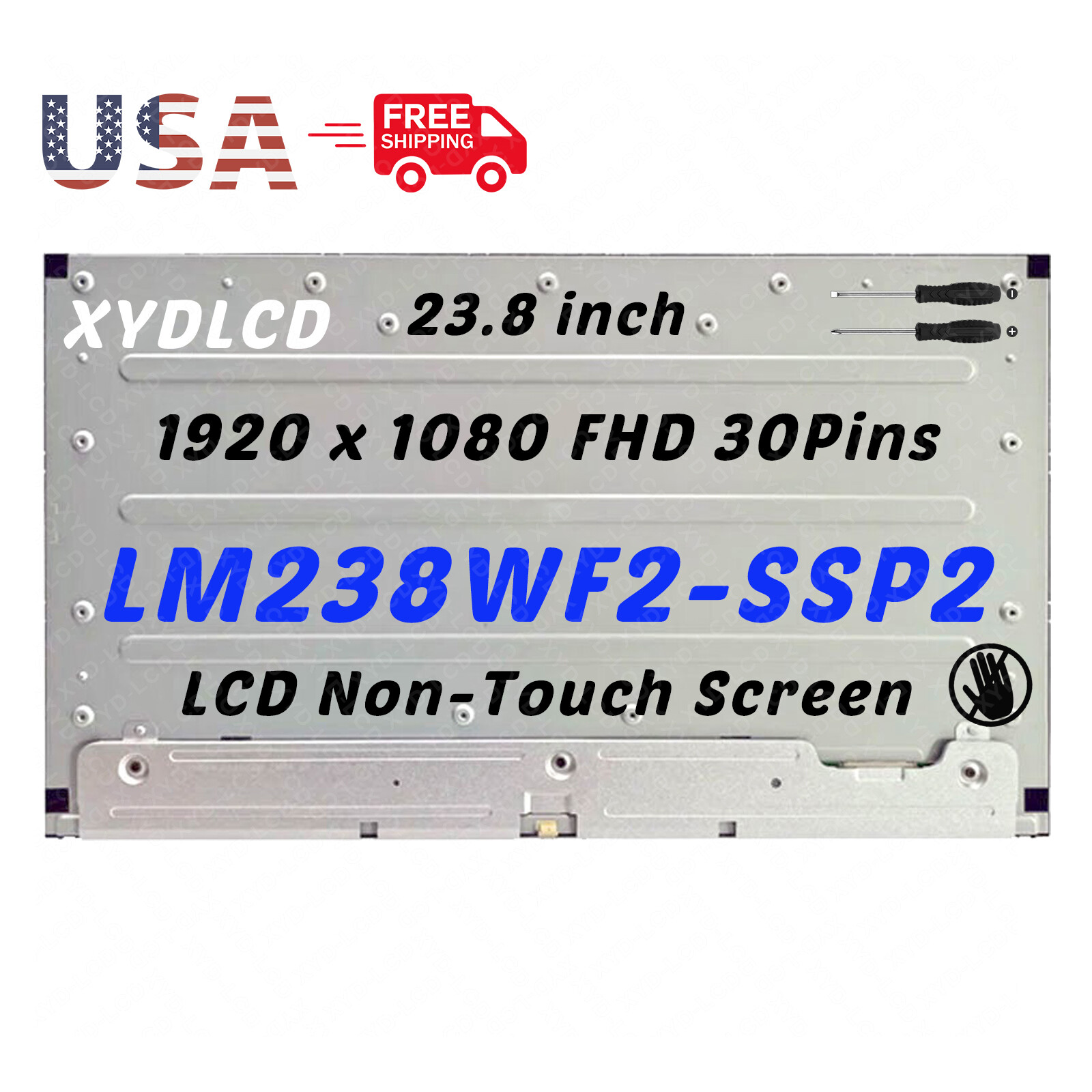 23.8" LM238WF2-SSP2 for Dell OptiPlex 5490 AIO LCD Non-Touch Screen Replacement