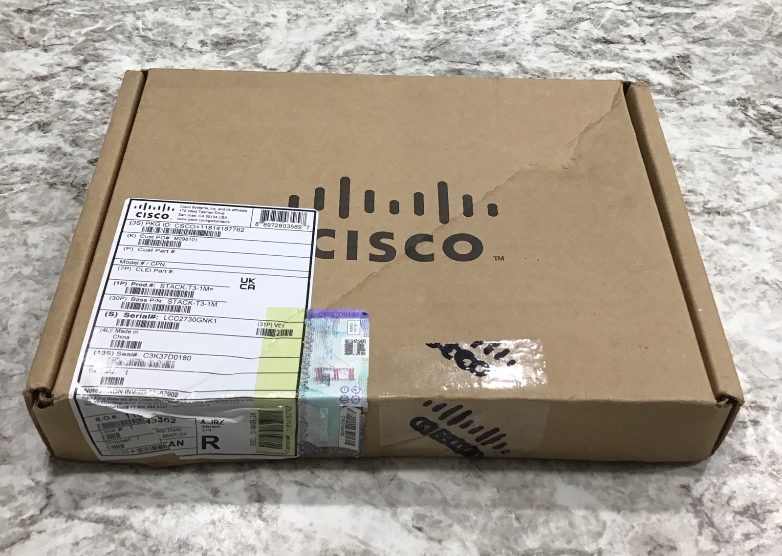 Cisco Stack-T3-1M=1M Stackwise-Stacking Cable - New Sealed