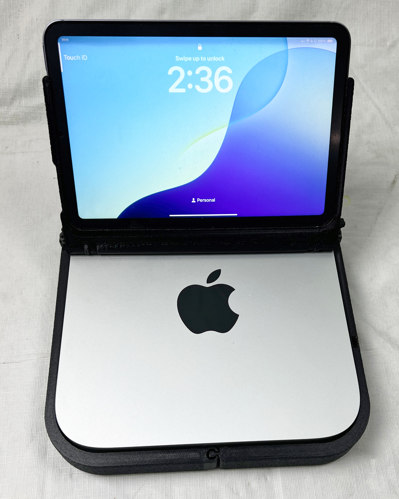 Portable All-in-One Carrying Case for Mac Mini M1/M2 & iPad Mini 6 Gen - Black