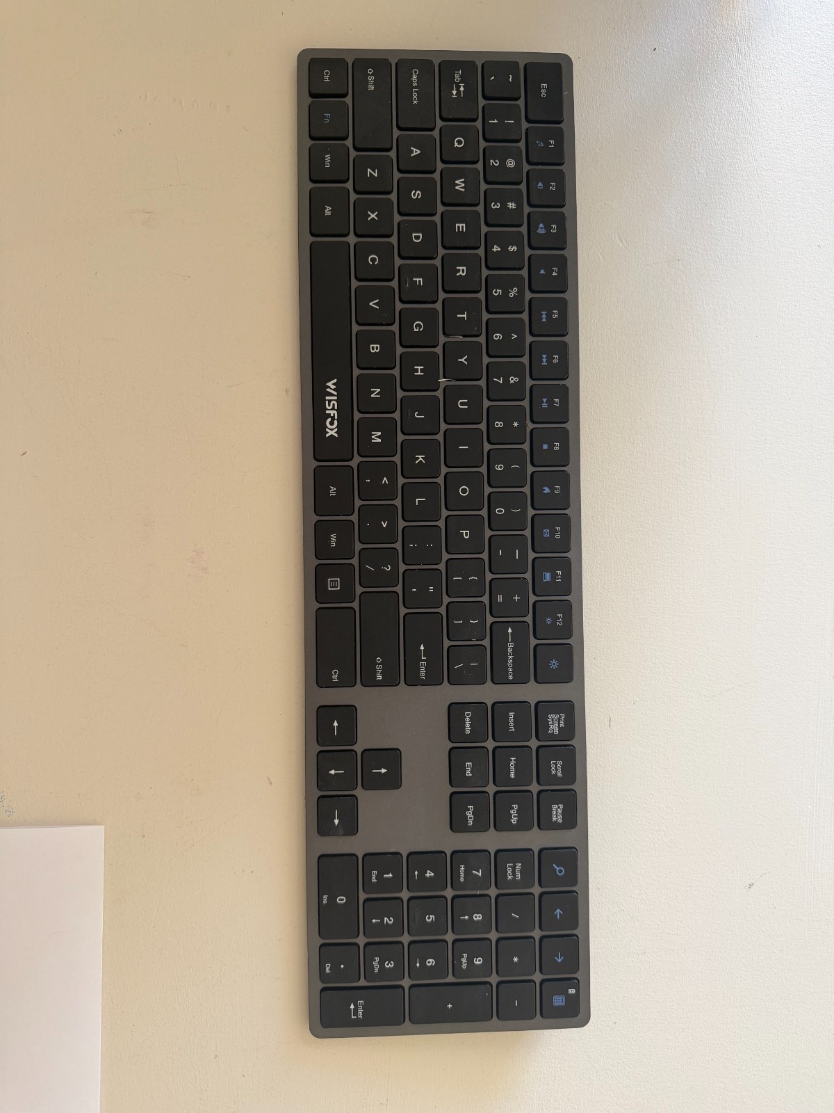 wisfox wireless keyboard, Model: K20G, Lightly Used, no noticable flaws