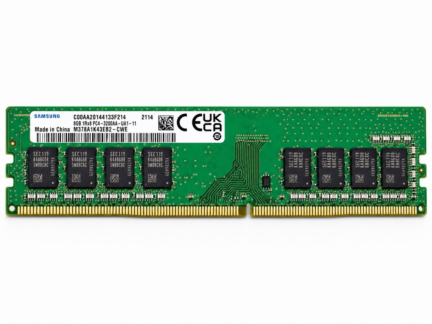 Samsung  8GB DDR4 3200MHz PC4-25600 1RX8 UDIMM Memory Ram M378A1K43EB2-CWE