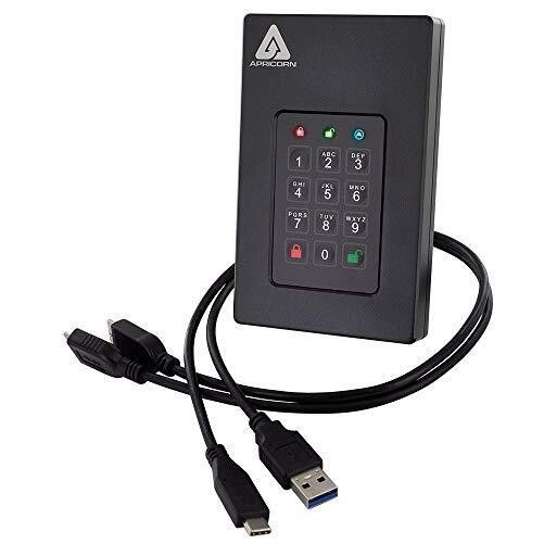 Apricorn AFL3-2TB 2TB AEGIS FORTRESS L3 USB 3.0 HW ENCRYPTED DRIVE