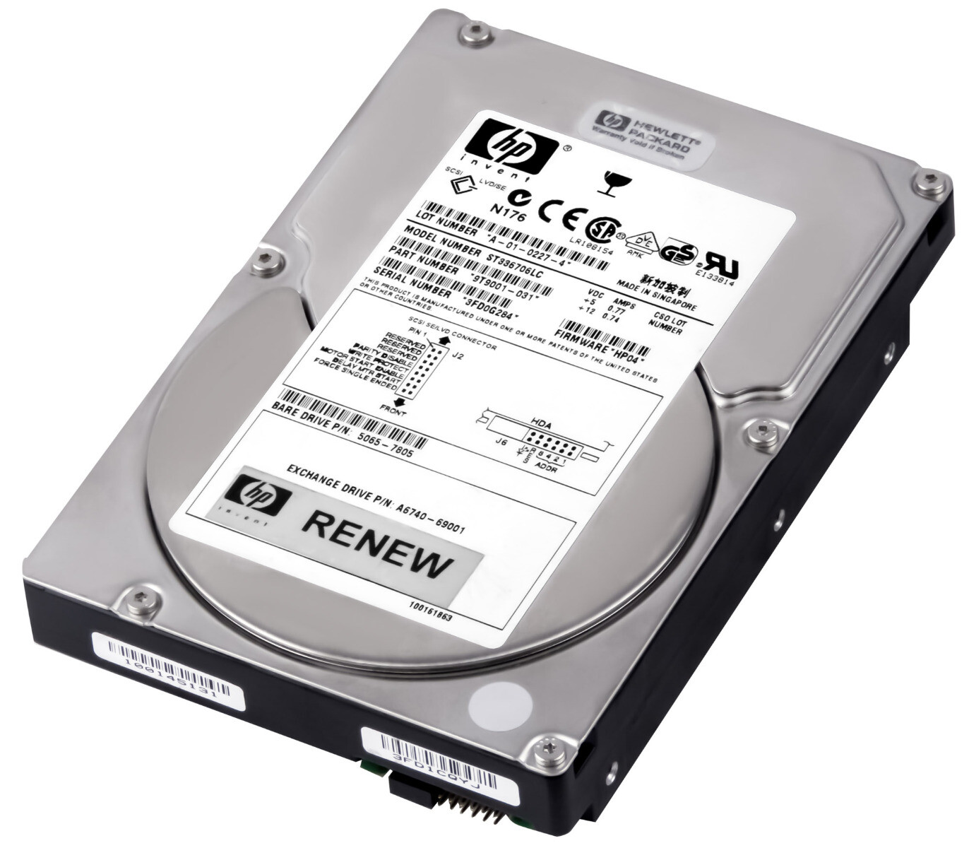 HARD DRIVE HP A6740-69001 5065-7805 ST336706LC 36GB 10K SCSI U160 3.5'' 