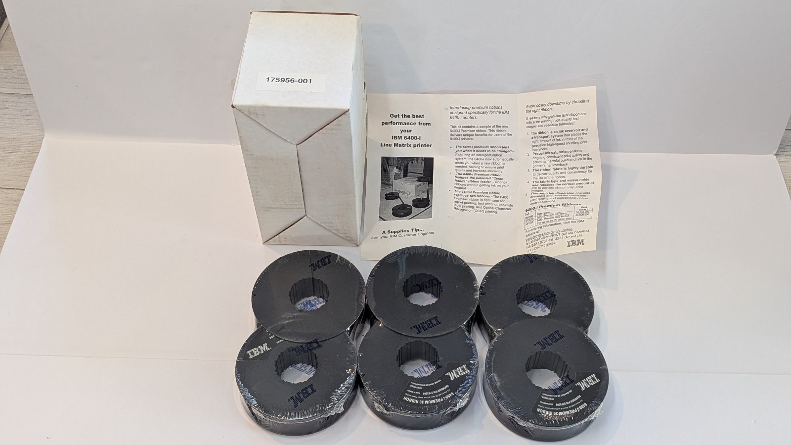 Genuine OEM  IBM 57P2308 Premium 30 Black Printer Ribbon 6400-i