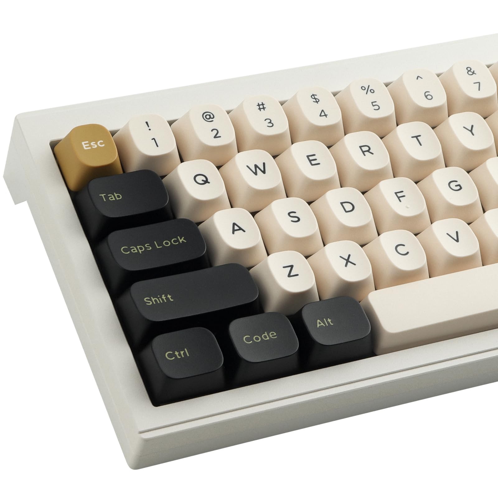 171 PCS Black White Gold Double Shot PBT Keycaps YMK Profile Cherry MX ISO
