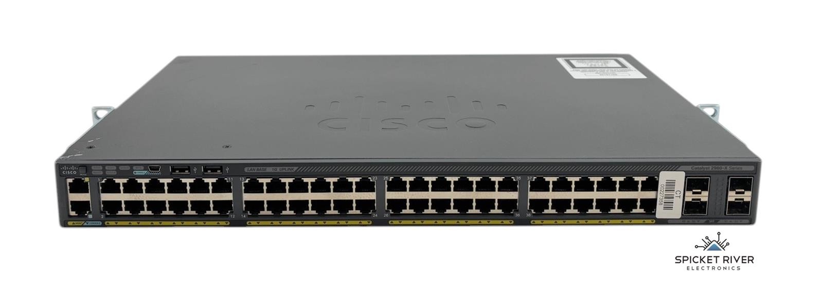 Cisco Catalyst 2960-X Series 48-Port Gigabit Switch 4x SFP WS-C2960X-48TS-L V03