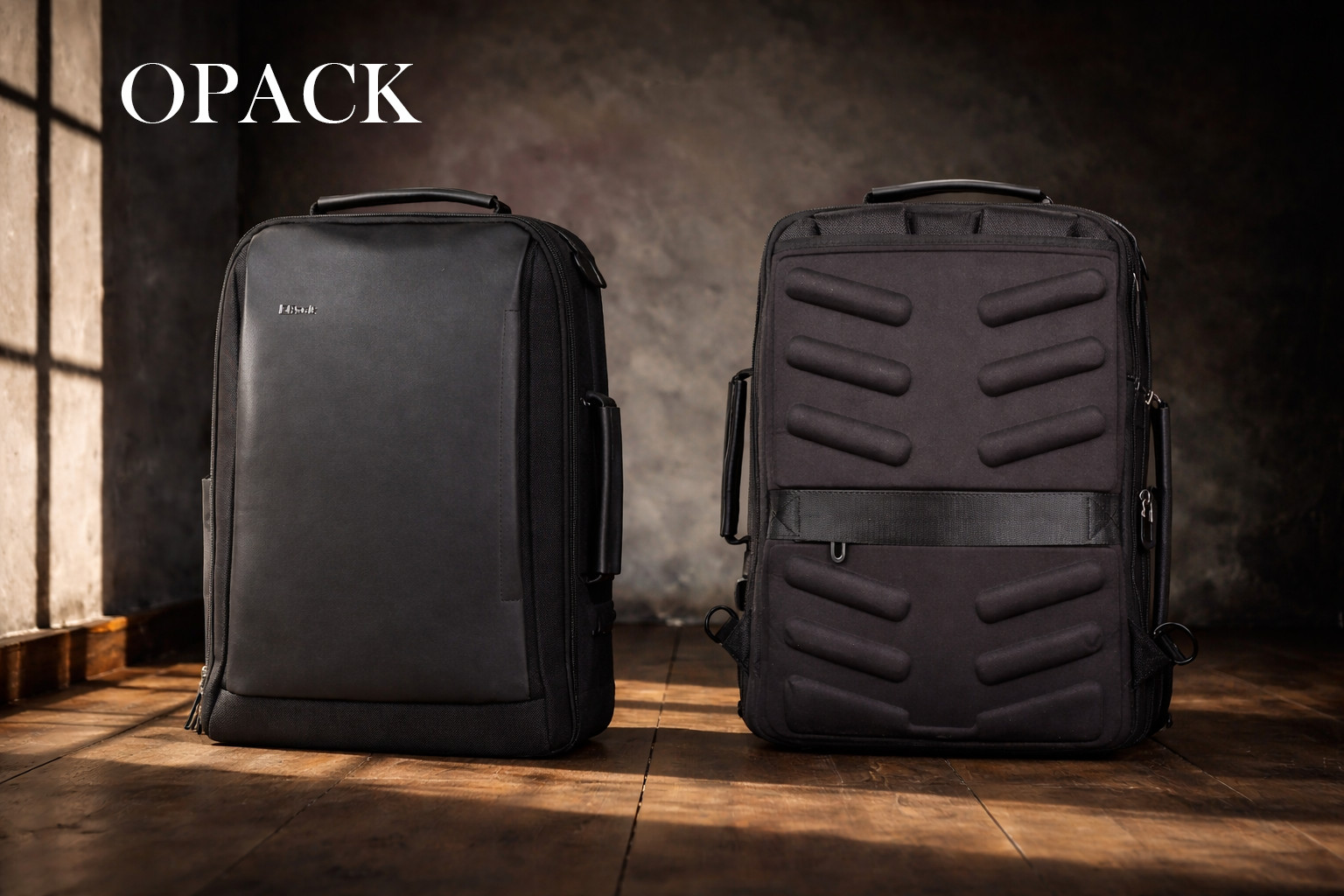 23L Leather Laptop Backpack Business Expandable Anti-Theft RFID USB Charging