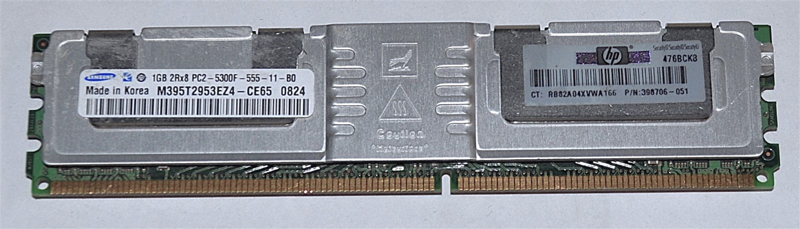 SAMSUNG 1 GB PC2 2RX8-5300F MEMORY CHIP SCHOOL SURPLUS