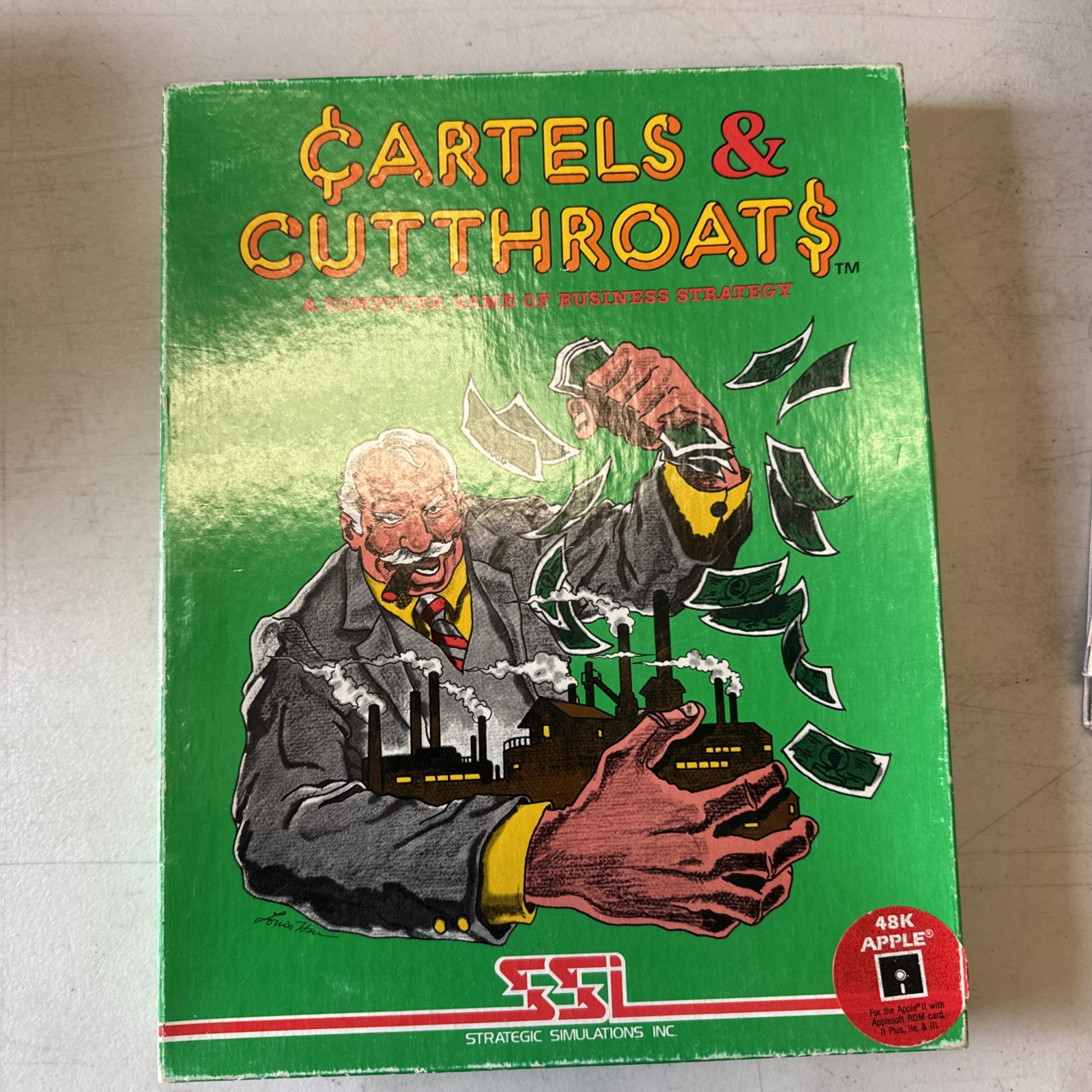 Vintage 1981 Apple II Game - Cartels & Cutthroats - 5.25" Floppy Disk