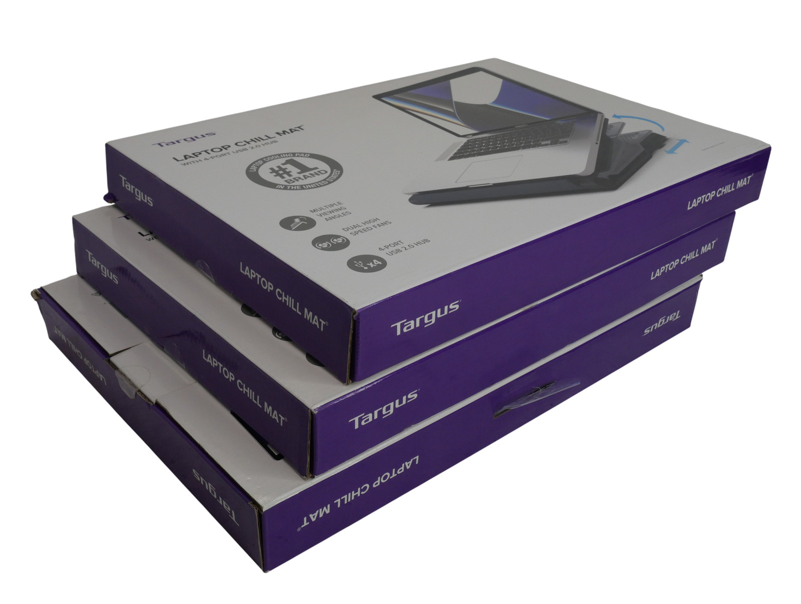 Lot of 3 Targus AWE81US 4-Port USB Hub & Laptop Chill Mat