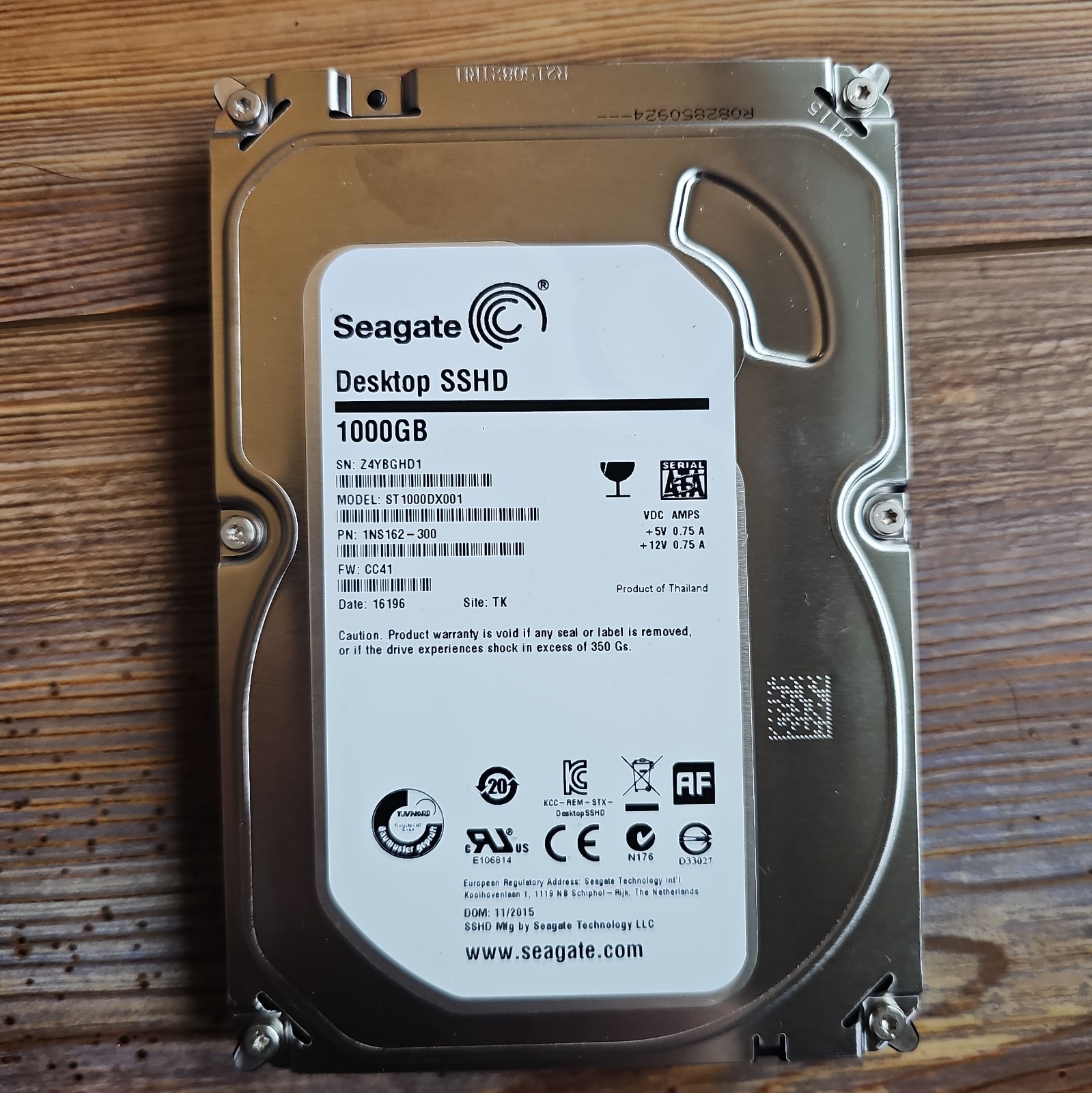 Seagate 1TB Hybrid ST1000DX001 Desktop SSHD 7200 RPM 1000GB