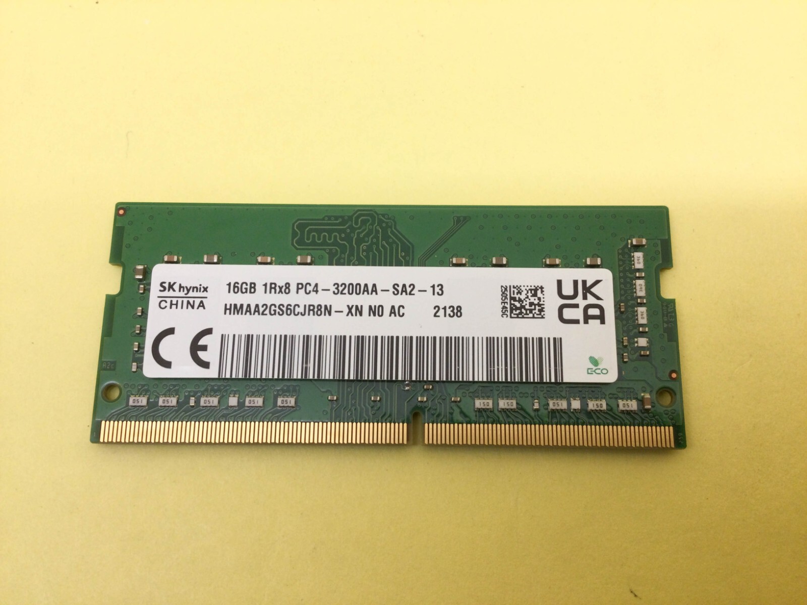 SK Hynix 16GB(1x16GB) 1Rx8 PC4-3200AA DDR4 SODIMM Laptop Memory HMAA2GS6CJR8N-XN