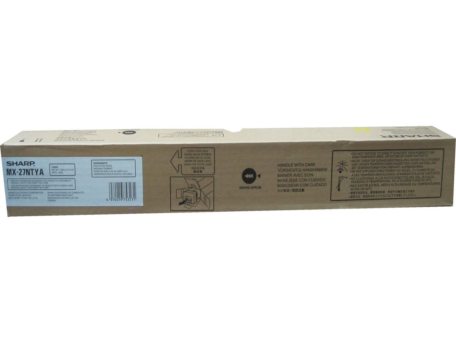 Sharp MX-27NTYA Yellow  Toner Cartridge Genuine OEM