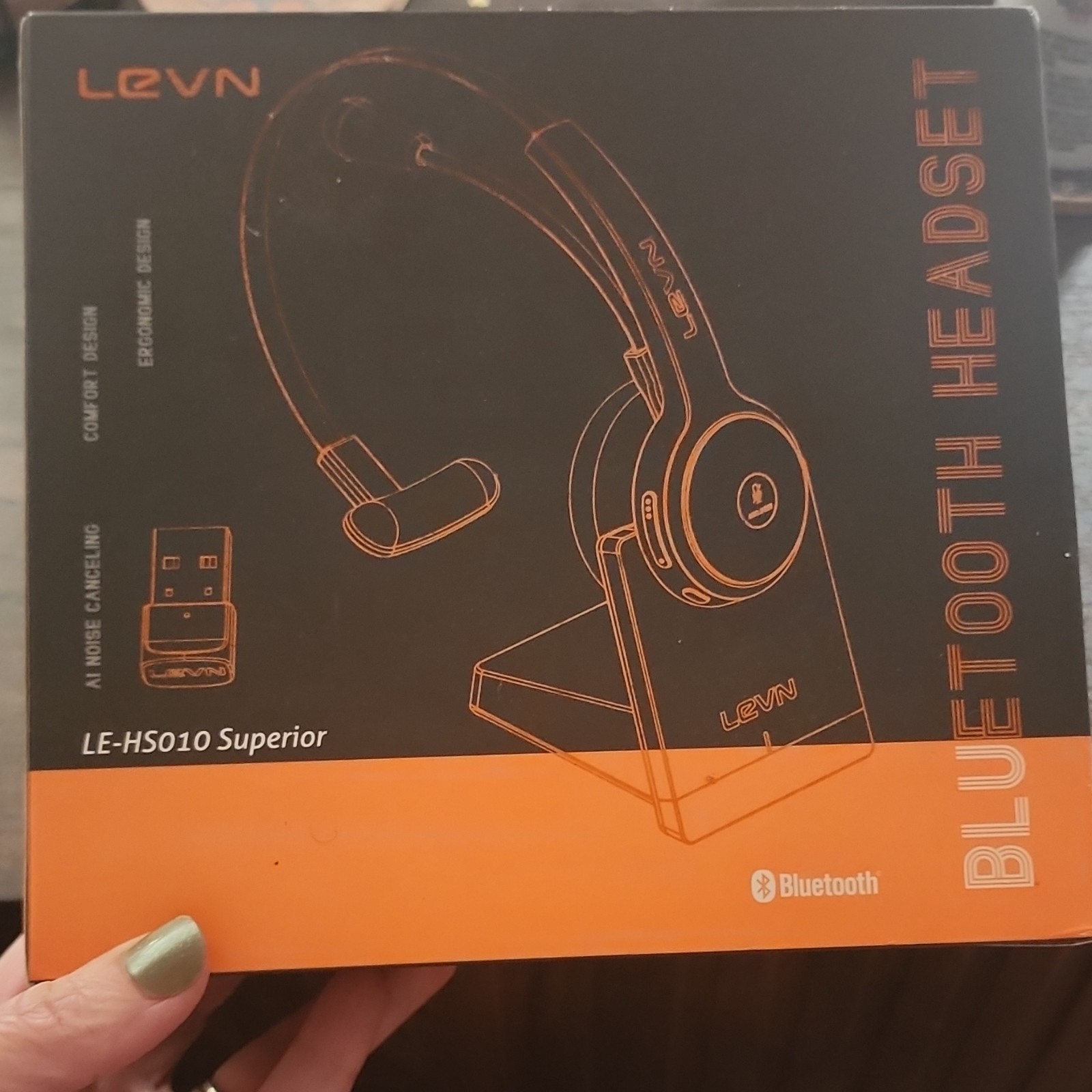 LEVN LE-HS010 Superior Bluetooth Wireless AI Noise Canceling Headband Headset