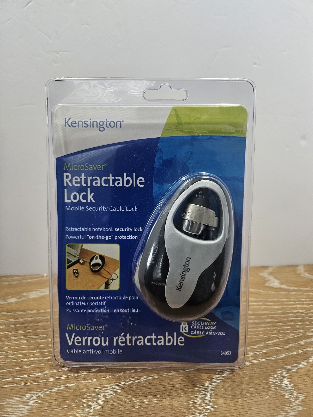 Kensington MicroSaver Retractable Security Cable Lock with Keys NEW and SEALED