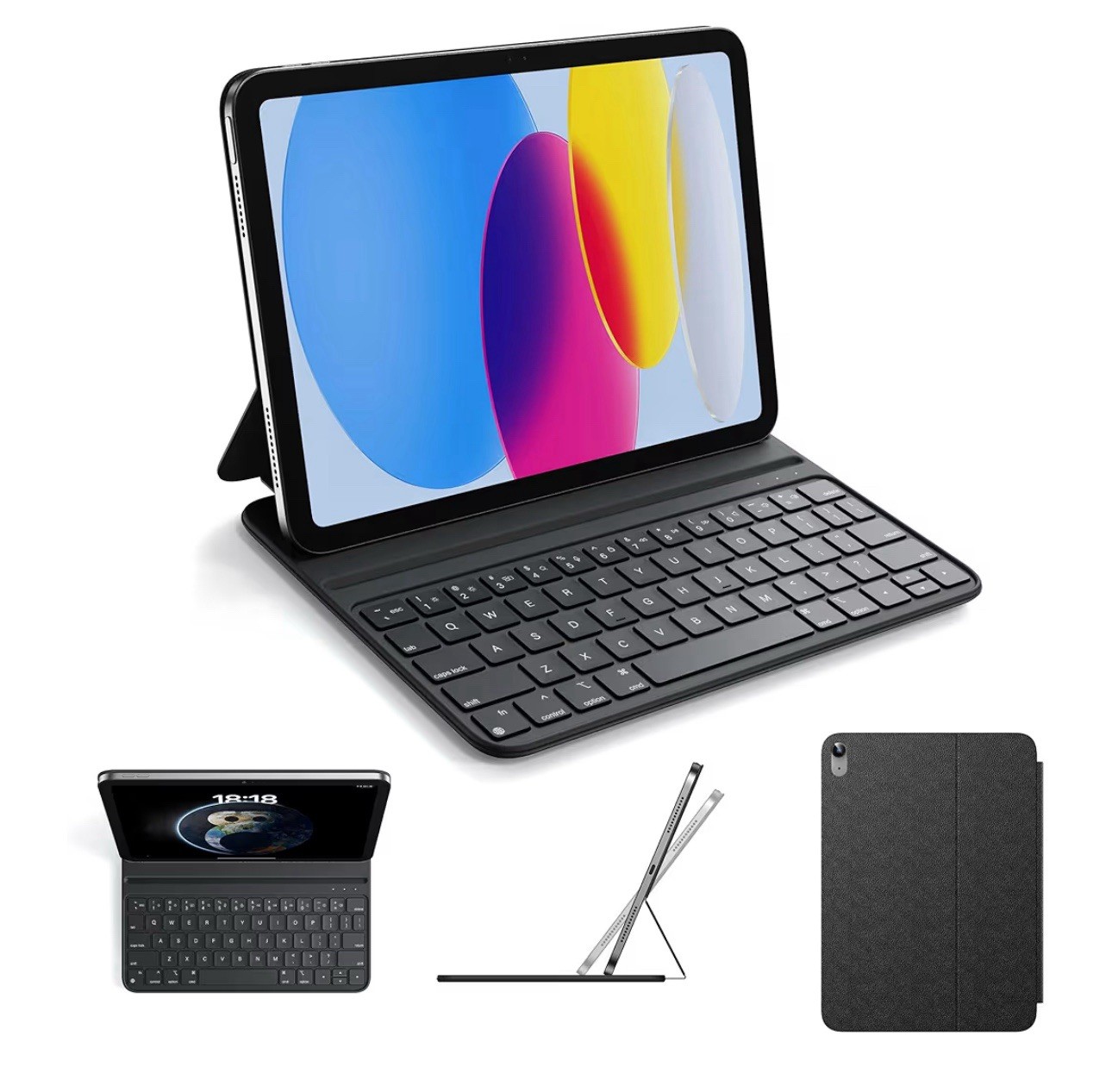 Slim Bluetooth Keyboard Case for 2025 11th-Gen iPad (A16) & 2022 10th-Gen iPa...