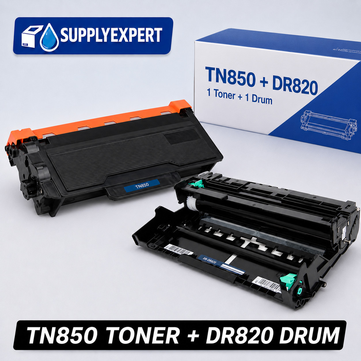 1PK TN850 Toner 1PK DR820 Drum For Brother MFC-L5900DW HL-L6300DW Lot