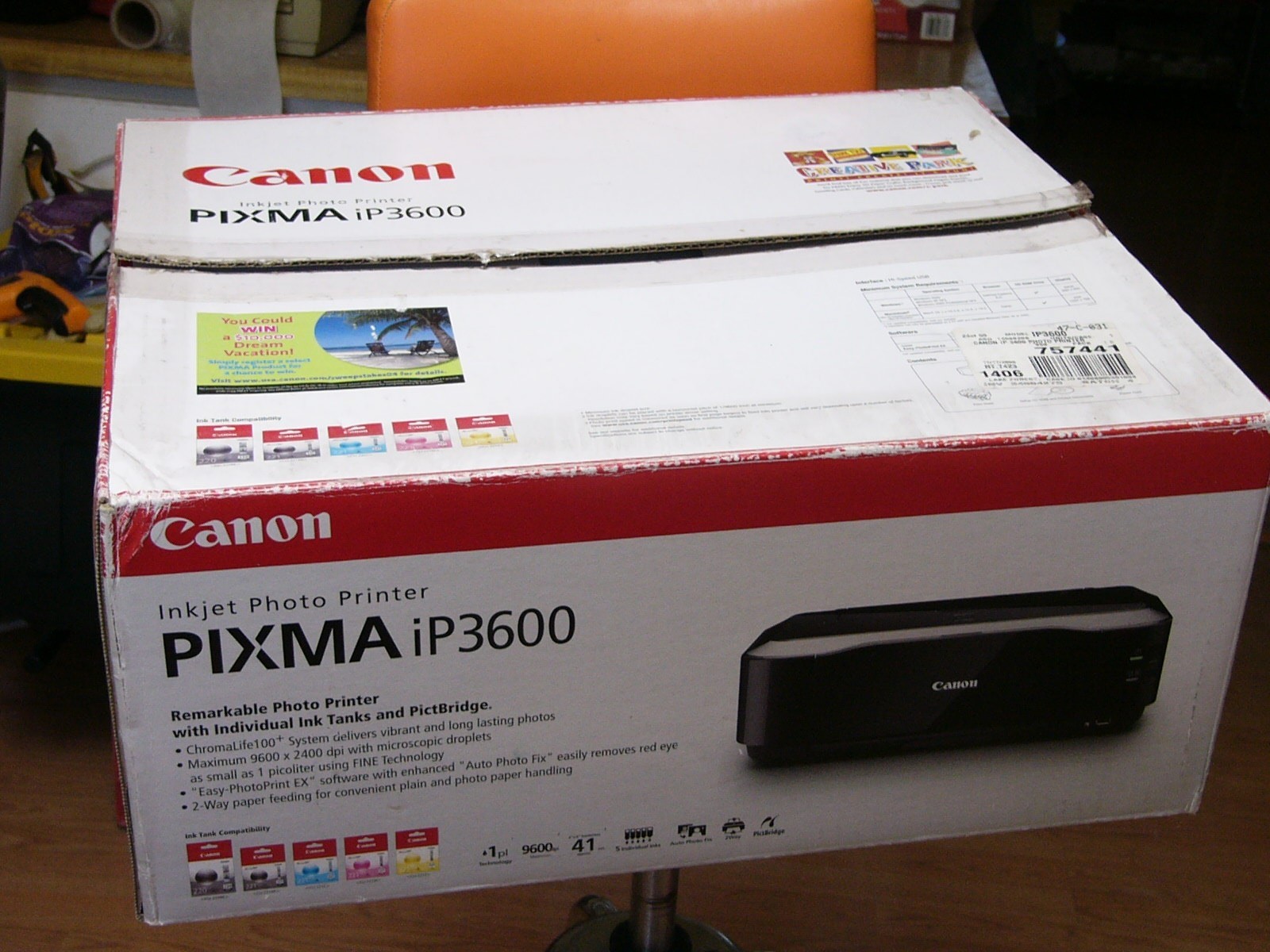 NEW RareFind Canon PIXMA iP3600 Inkjet Photo Printer ( 2868B002 )