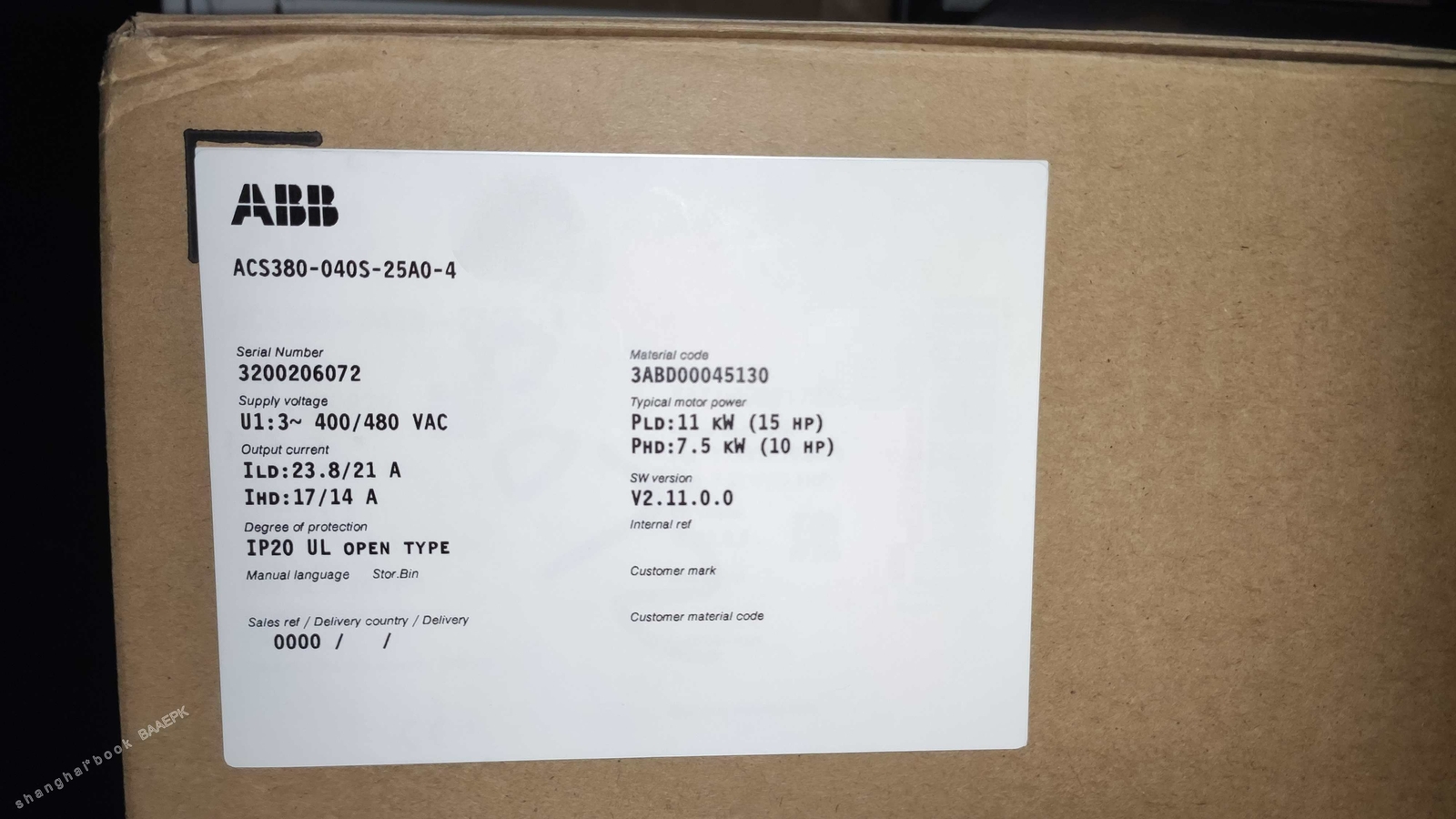 1PCS NEW ACS380-040S-25A0-4 Via DHL or Fedex