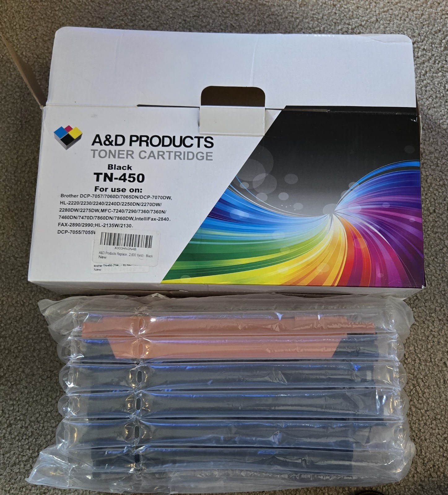 New Premium Black Toner Cartridge TN-450