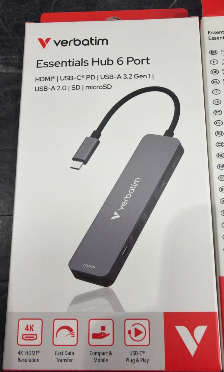 Verbatim Essentials USB-C Hub 32156 ✅ ❤️️ ✅ ❤️ BRAND NEW SEALED
